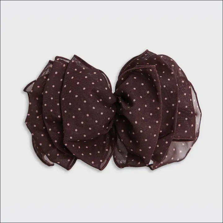 KITSCH Recycled Chiffon Polka Dot Bow Barrette