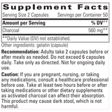 Activated Charcoal 560 mg, 100 ct.