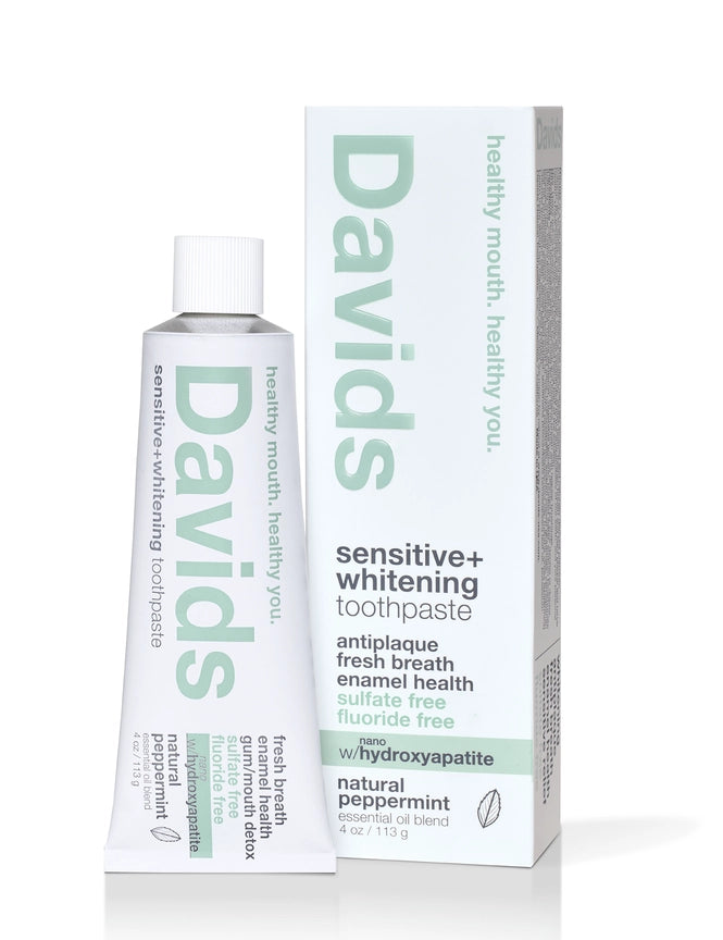 Davids Sensitive+Whitening Nano-Hydroxyapatite Premium Toothpaste / Peppermint / 4 oz