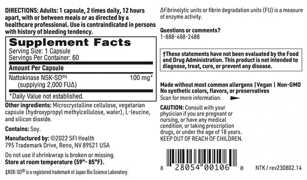 Nattokinase NSK-SD, 60ct