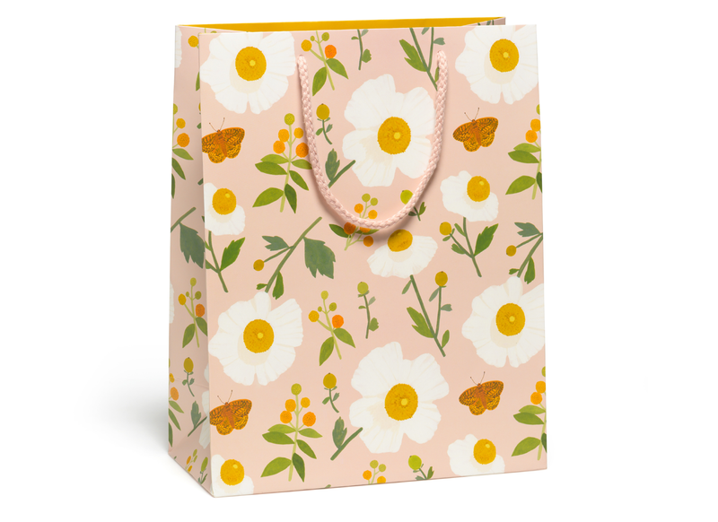 White Flowers and Moths Gift Bag